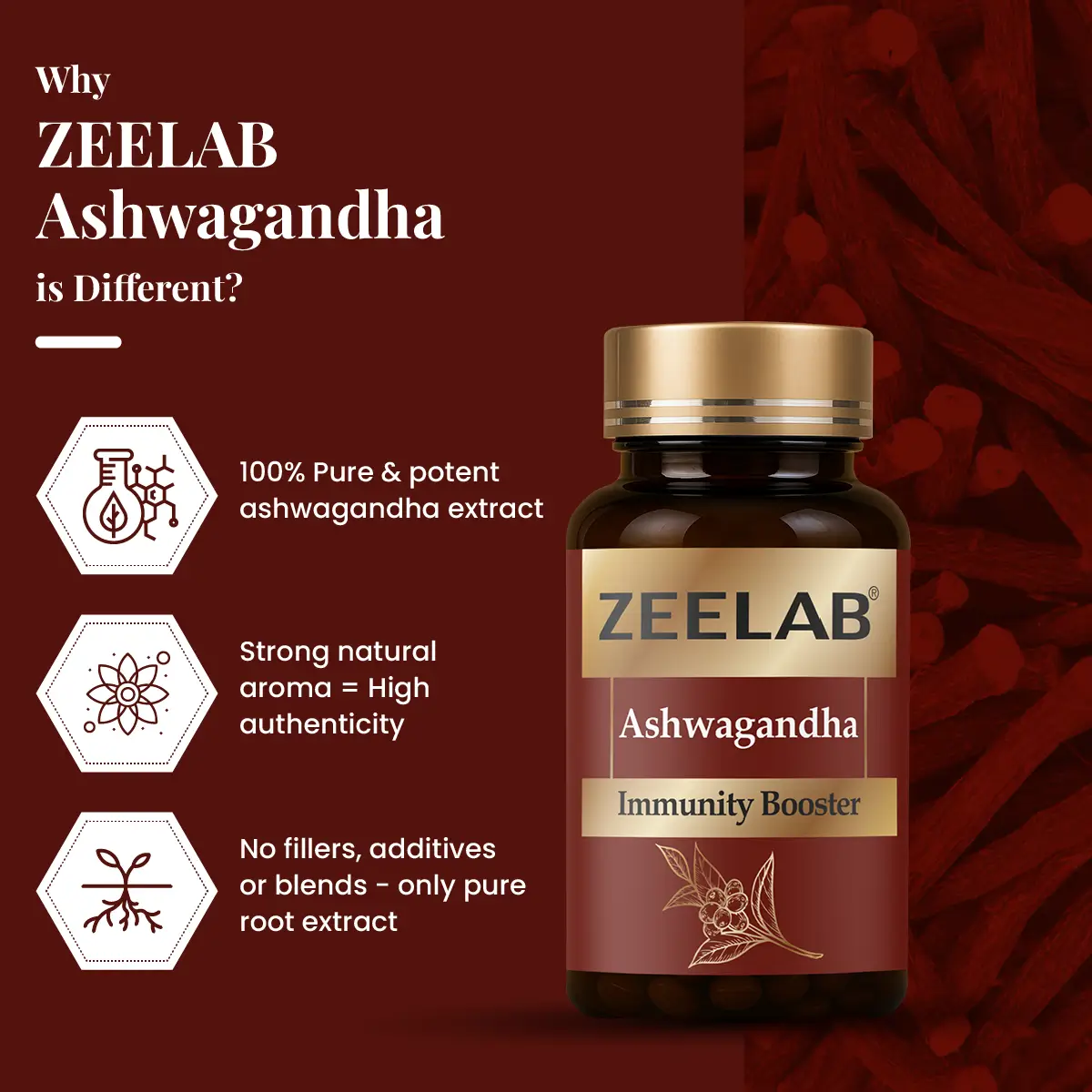 ZEELAB Ashwagandha Immunity and Stamina Booster Capsules